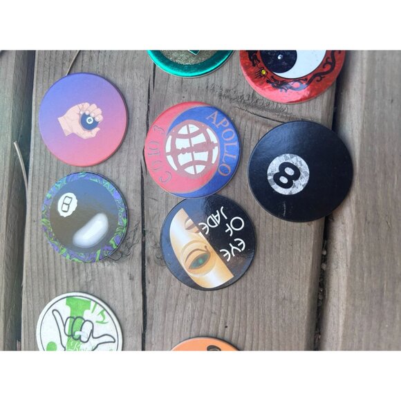 Assorted Pogs Retro Nostalgia Hologram Skull Poison 8ball Card Lot of 35 - Picture 3 of 7